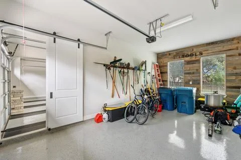 Interior of a garage Stock Photos