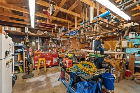 Interior of a garage Stock Photos