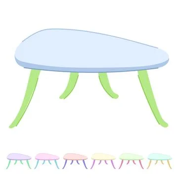 Interior glass table vector cartoon graphic 스톡 일러스트