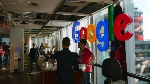 Interior Google headquarters Amsterdam Stock Footage 73875699
