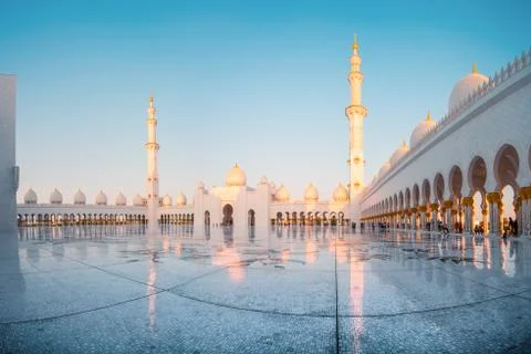 Interior of Grand Mosque Stock Photos