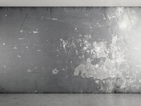 Interior with grey plaster wall 스톡 일러스트