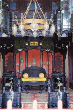 Interior of hall of dispelling the clouds Stock Photos