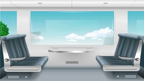 Interior high speed train Stock Footage 76705971