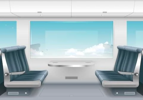Interior high speed train Stock Illustration