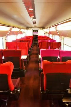 Interior of the high-speed train Stock Photos