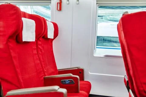 Interior of the high-speed train. Foto stock