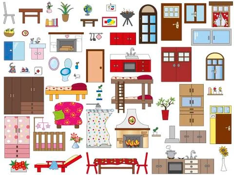 Interior home Stock Illustration