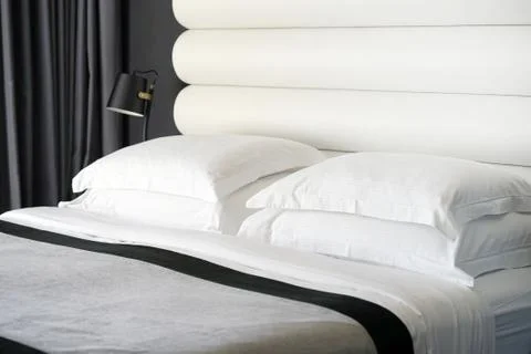 Interior of a hotel bedroom Фото
