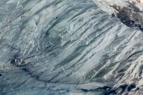 Interior of the ice cave left behind by the avalanche that closed Keystone Canyo Stock Photos