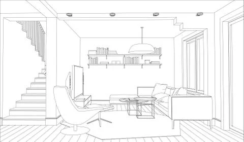 Interior Stock Illustration