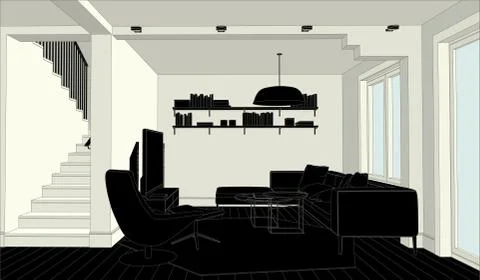 Interior 스톡 일러스트
