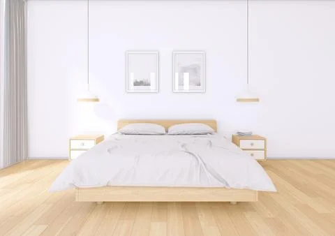 Interior image of a fully equipped bedroom Ilustração Stock