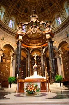 Interior inside altar cathedral saint st. st Stock Photos