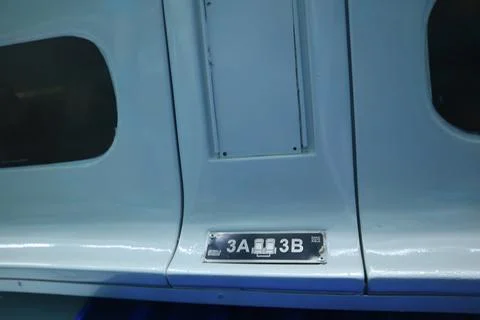 Interior inside an executive train. hook. electric plugs. drinking stand. S.. Stock Photos