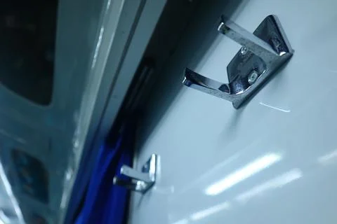 Interior inside an executive train. hook. no people. Stock Photos