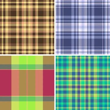 Interior inspired plaid bundle for promotional graphics. The pack supports ba Illustrazione stock