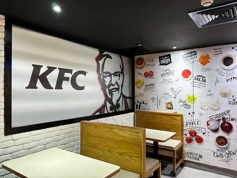 Interior of a KFC restaurant in Morocco Foto stock