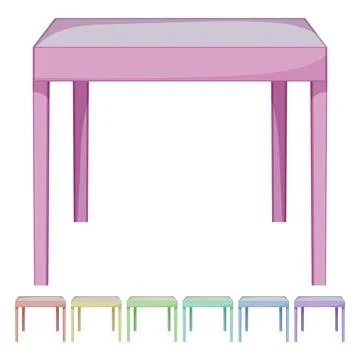 Interior kid table cartoon vector graphic Stock Illustration