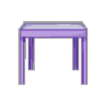 Interior kid table pixel art vector illustration Stockillustratie