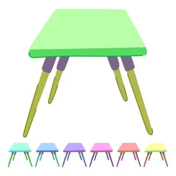 Interior kid table vector cartoon graphic Stock Illustration