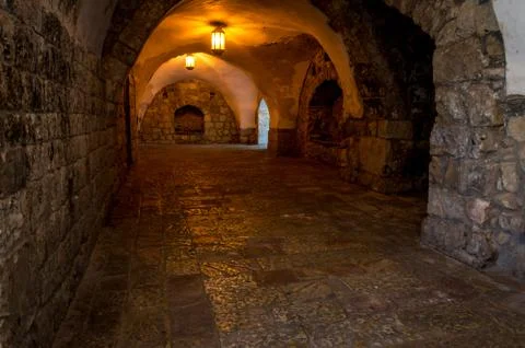 Interior of the King David's Tomb in Jerusalem, Israel Stock Photos