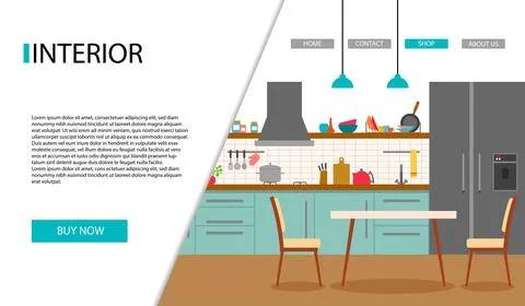 Interior of a kitchen Stock Illustration