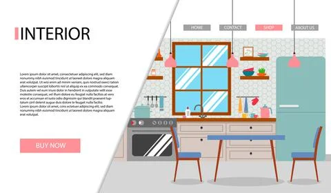 Interior of a kitchen Stock Illustration
