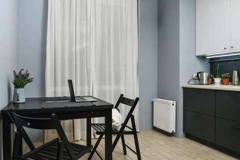 Interior of the kitchen in modern style Stock Photos