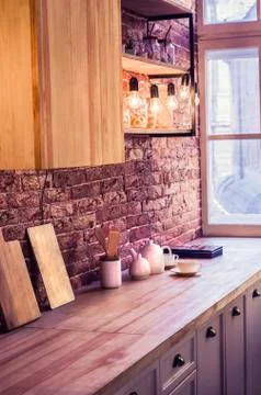 The interior of the kitchen. Stock Photos