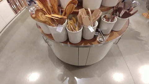 Interior of Kitchen Store Stock Footage 118552310