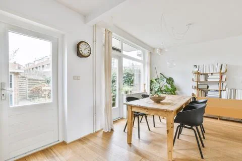 Interior of kitchen with table Stock Photos