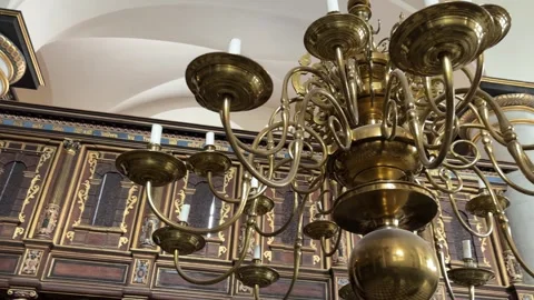 Interior of Kronborg Castle chapel in Helsingor, Denmark Stock Footage 320615867