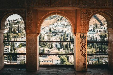 Interior of the Ladies' Tower, inside the Partal Palace at the Alhambra comlex Stock Photos