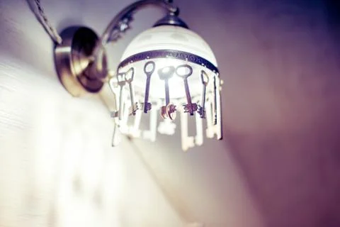 Interior lamp key construction work original Foto stock