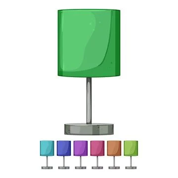Interior lamp table cartoon vector graphic Illustrazione stock