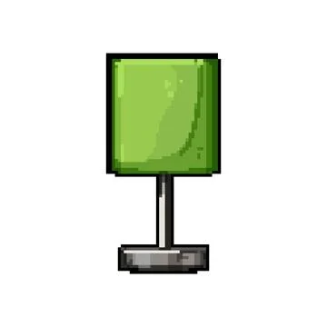 Interior lamp table pixel art vector illustration Stock Illustration