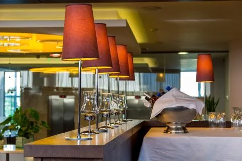 Interior with lamps Foto stock