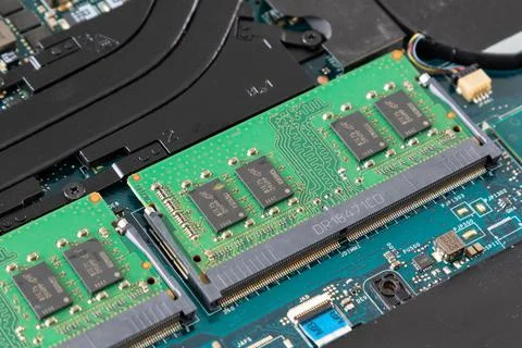 Interior of a laptop computer Stock Photos
