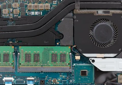 Interior of a laptop computer Foto stock