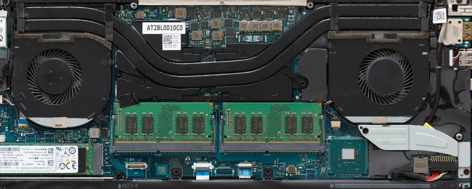 Interior of a laptop computer Foto stock