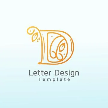 Interior letter D logo design templates, logo template vector icon illustrati Illustrazione stock