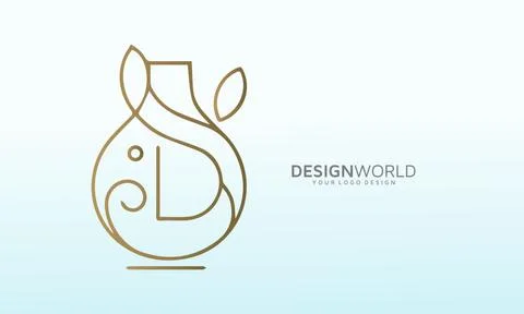 Interior letter d logo design, logo template vector icon illustration design Stock Illustration