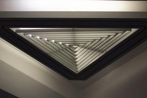 Interior light. Lamp is triangular. Foto stock