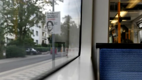 Interior light rail tram. Stock Footage 137921226
