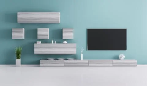 Interior of living room 3d render Stock Illustration