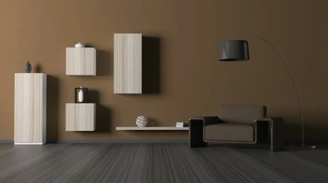 Interior of living room animation Stock Footage 22330228