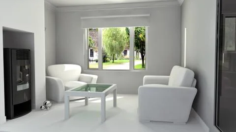 Interior living room Stock Illustration