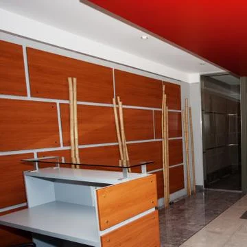 Interior lobby of a modern building Stockfoto's