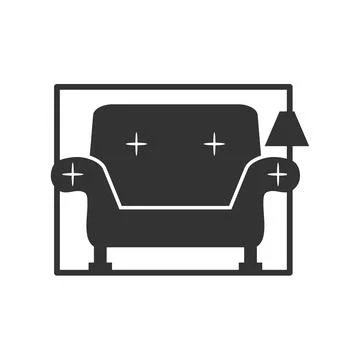 Interior logo template. Icon Illustration Brand Identity. Isolated and flat.. Stock-Illustration